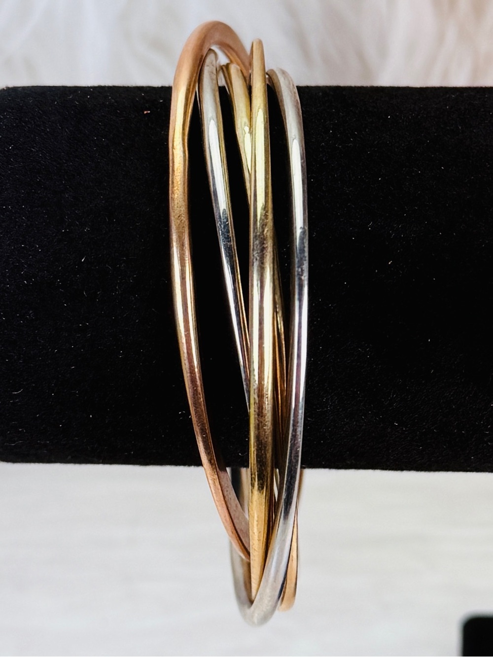 Vintage Multi-Tone Stackable Bangle Set - Picture 8 of 8